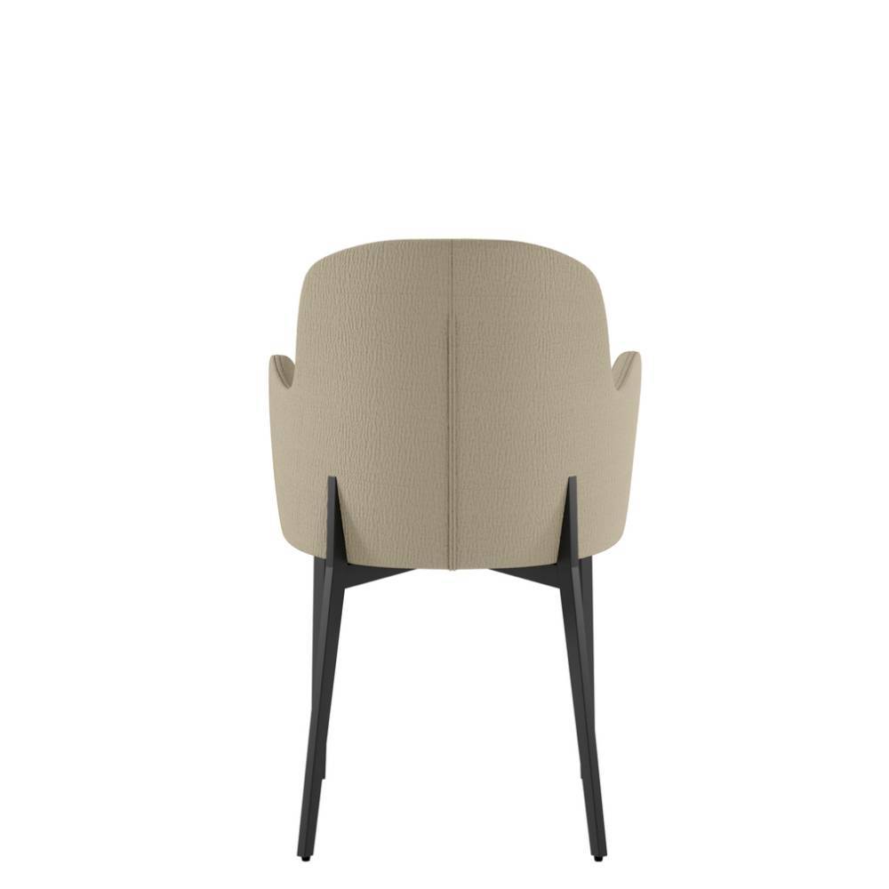 Armlehnenstuhl in Beige und Schwarz - Cyliane (4er Set)