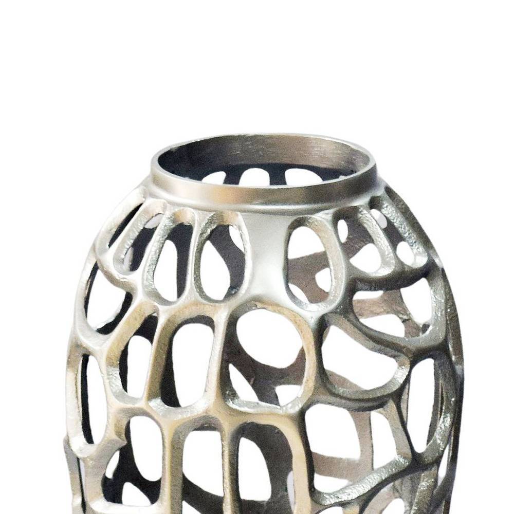 Vase in Silberfarben - Fyoras
