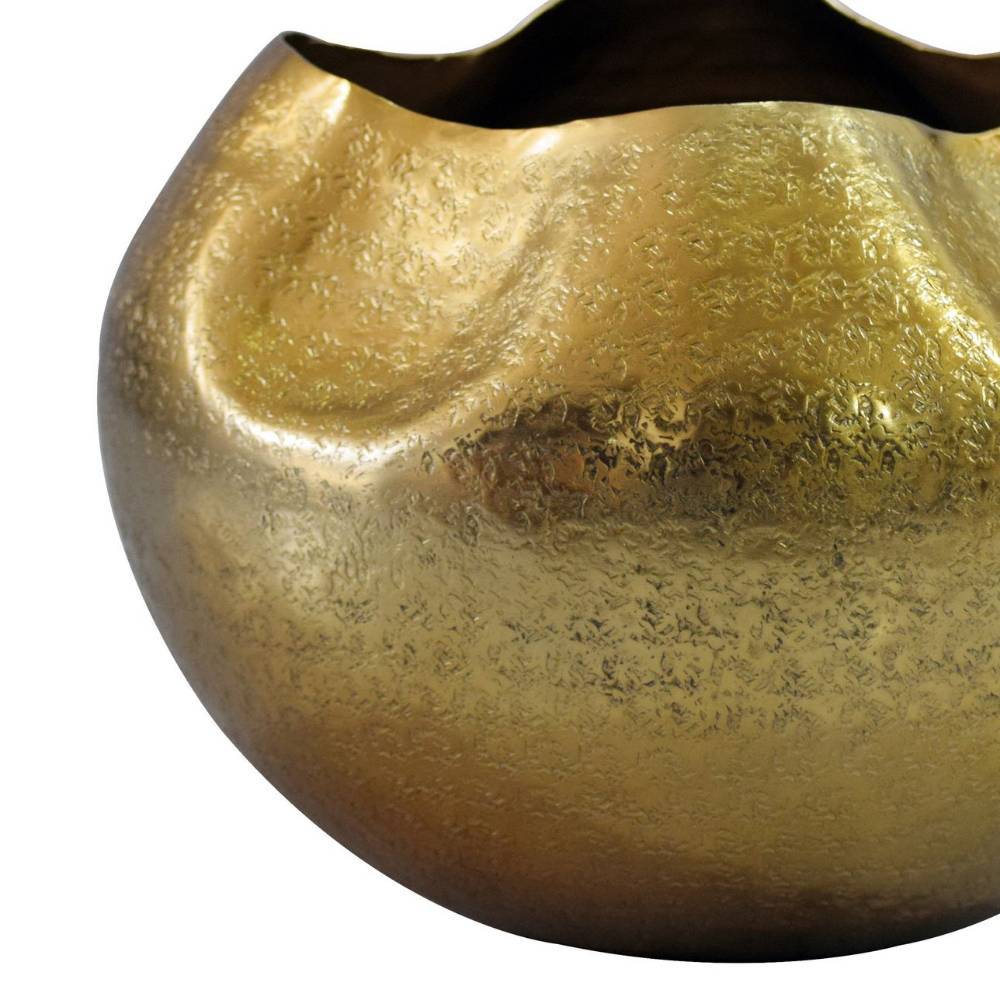 Aluminium-Kugelvase in Goldfarben - Kulstrado