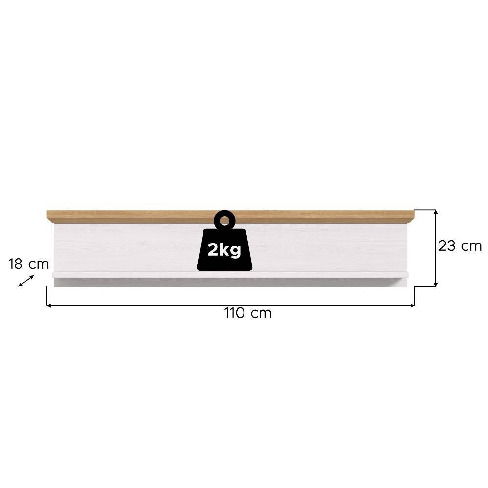 Landhaus-Wandboard zweifarbig - Tocella