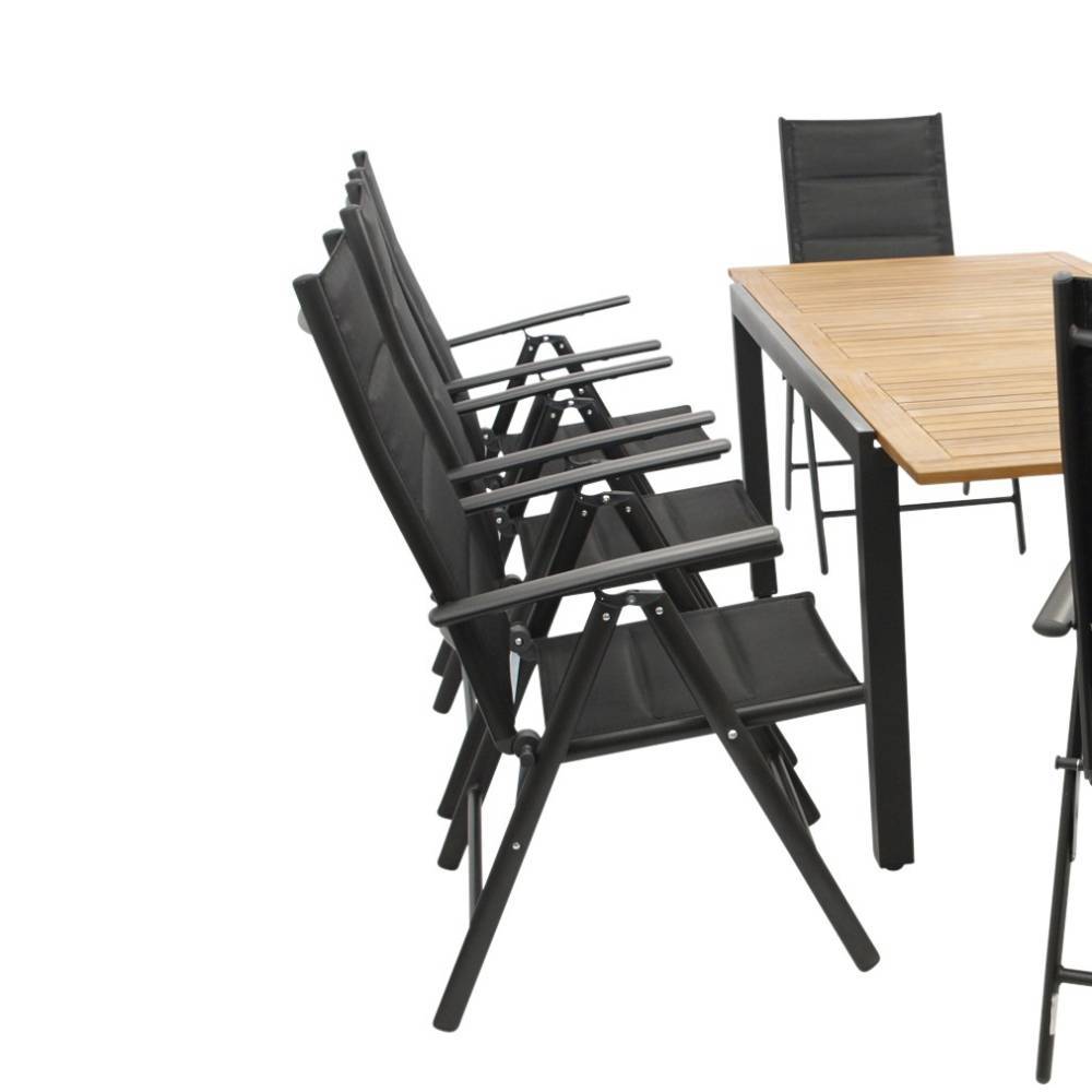 Outdoor-Ausziehtisch mit acht Stühlen - Jily (neunteilig)