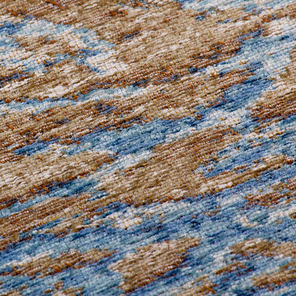 Ausgefallener Teppich in Blau und Beige - Cosenza
