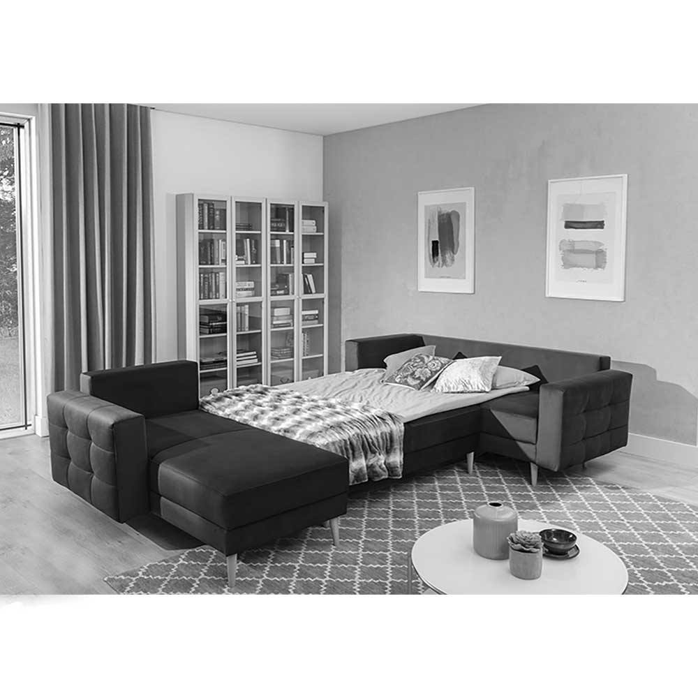 Wohnzimmer Viersitzer U-Sofa mit Schlaffunktion - Gilianoa