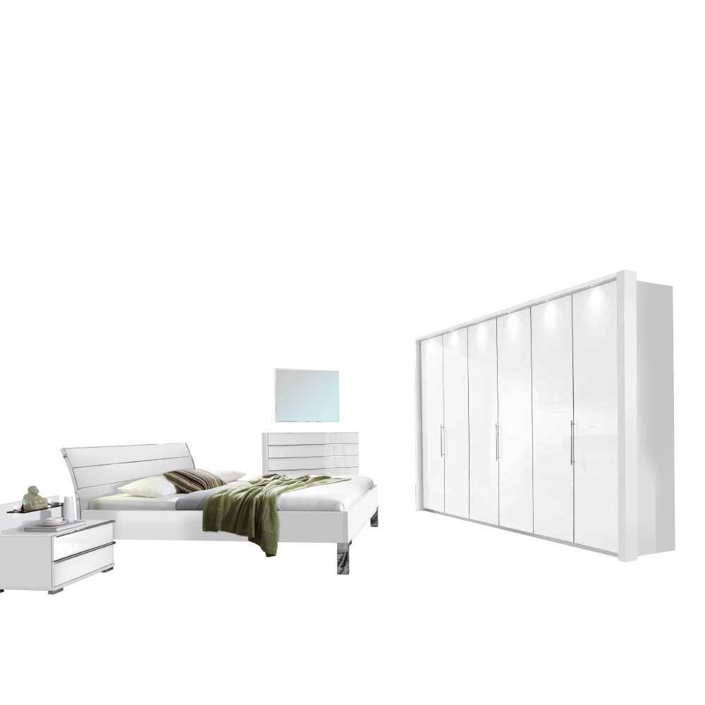 Schlafzimmer Komplettset Donpiave in Weiß (sechsteilig)