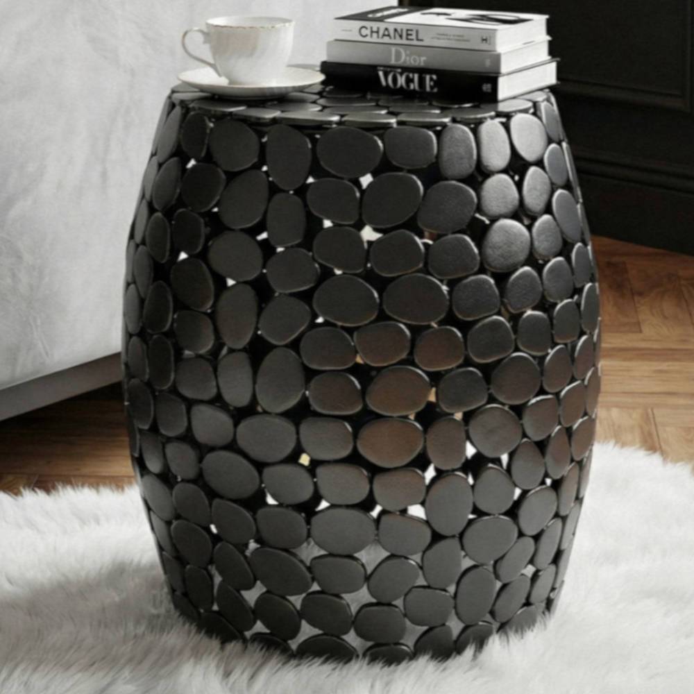 Aluminium Beistelltisch in Schwarz - Abitia