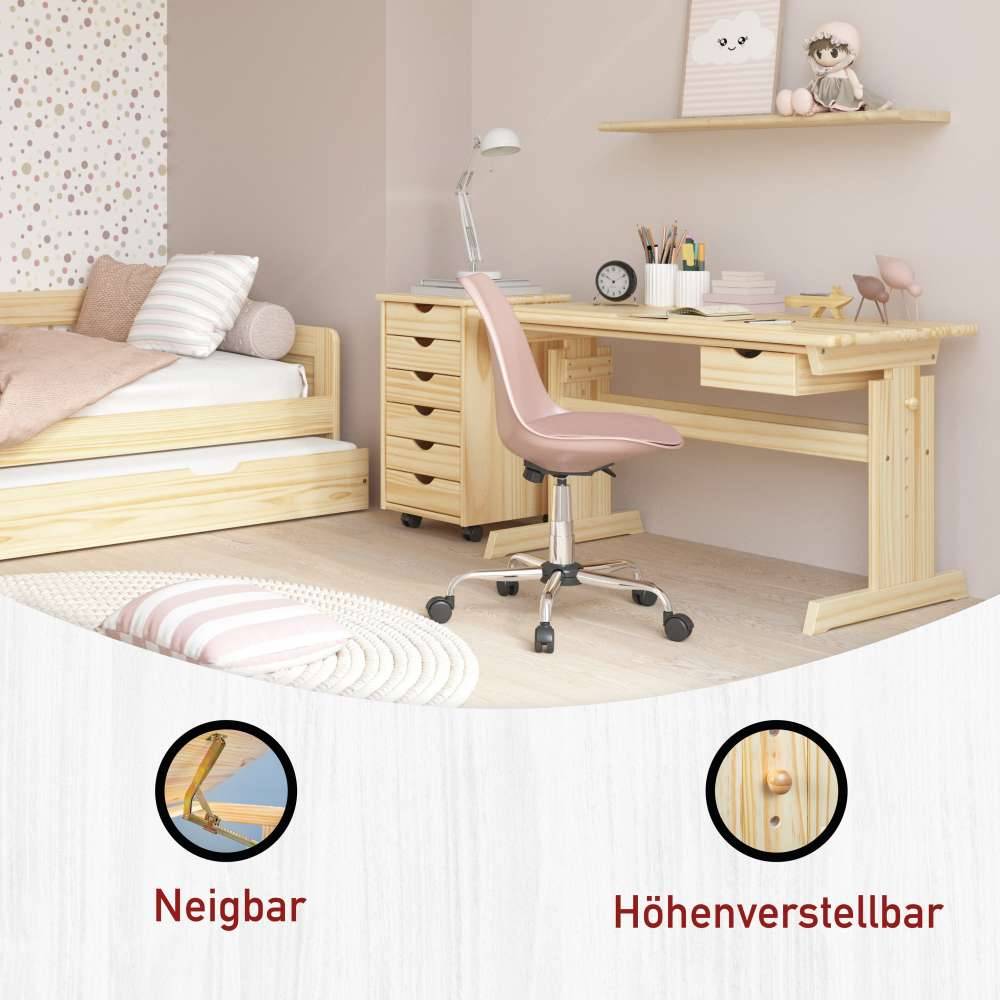 109x55 Kinder Schreibtisch höhenverstellbar - Cantabria