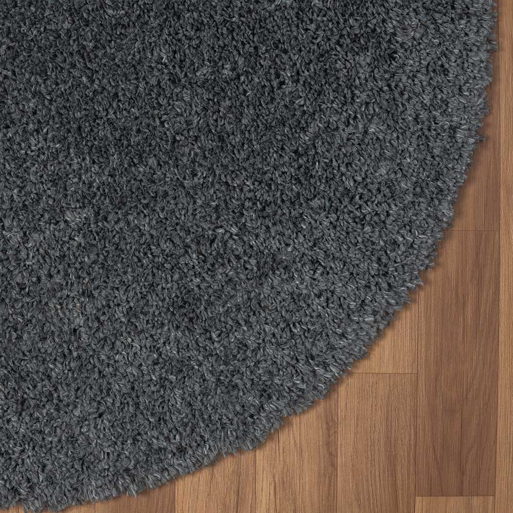Hochflor Teppich in Dunkelgrau - Eleva