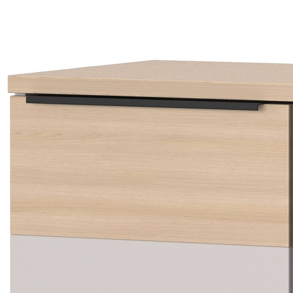 Kompakter Ordnerschrank in Hellgrau - Benja