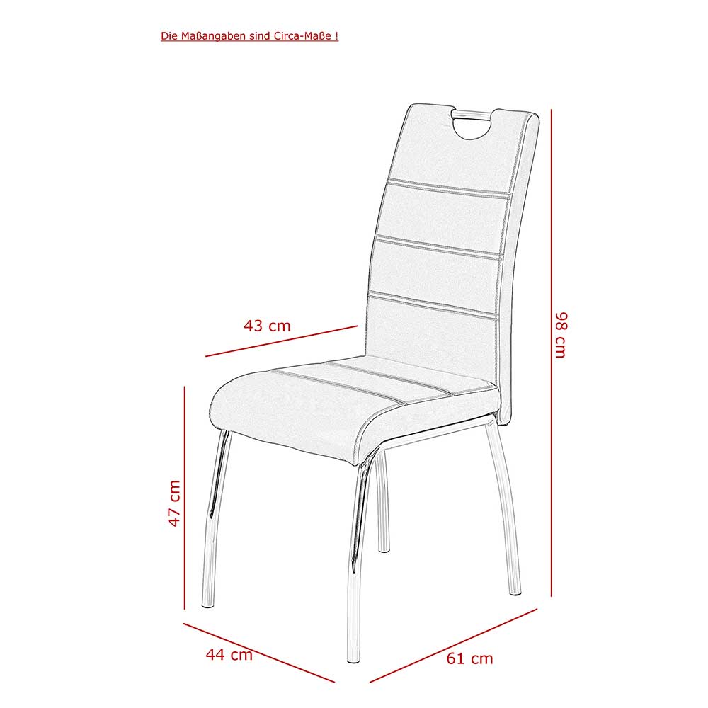 Hochlehner Stühle in Anthrazit - Famos (Set)