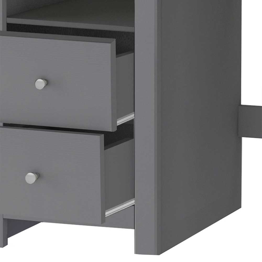 Scandi Chic Schreibtisch in Grau mit Eiche - Donia