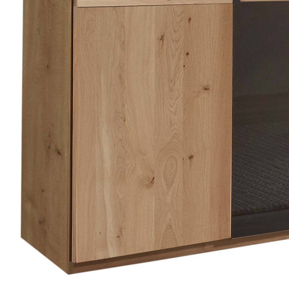 4-türiger Schlafzimmerschrank in Eiche Bianco - Vutonia