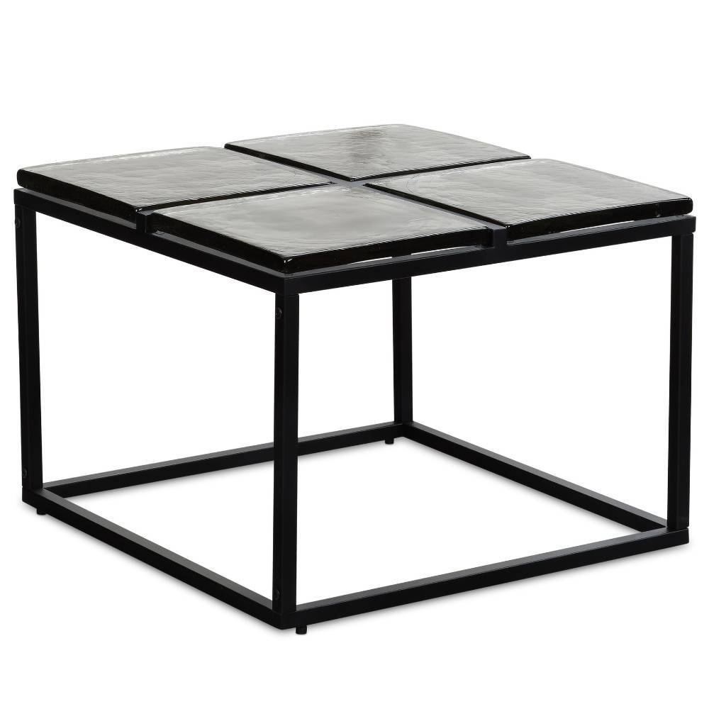 Design-Couchtisch mit 4-teiliger Strukturglasplatte - Faith