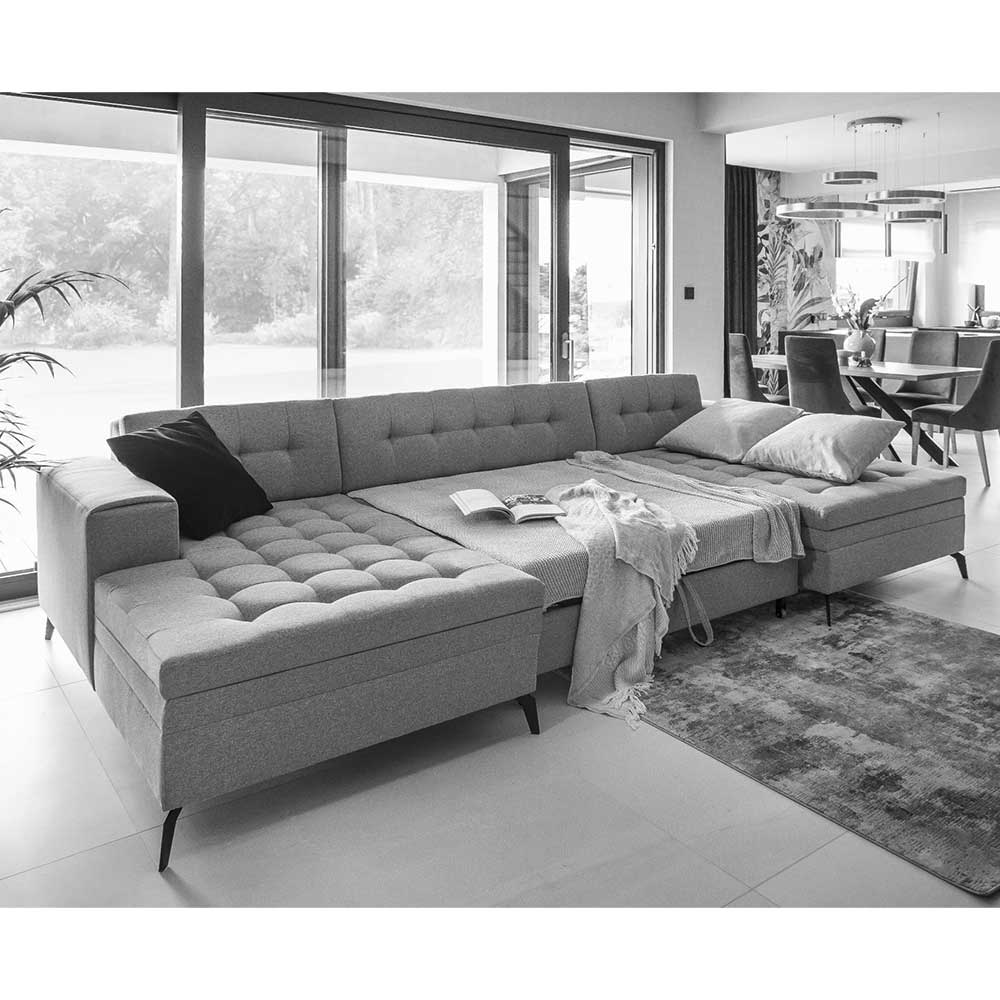 U-Design Wohnlandschaft - ausziehbar zum Bett - Tokio