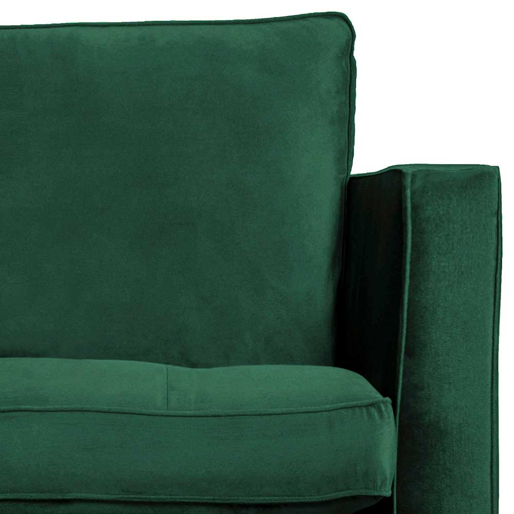 Kantiger Polstersessel in Grün Velvet - Distroit
