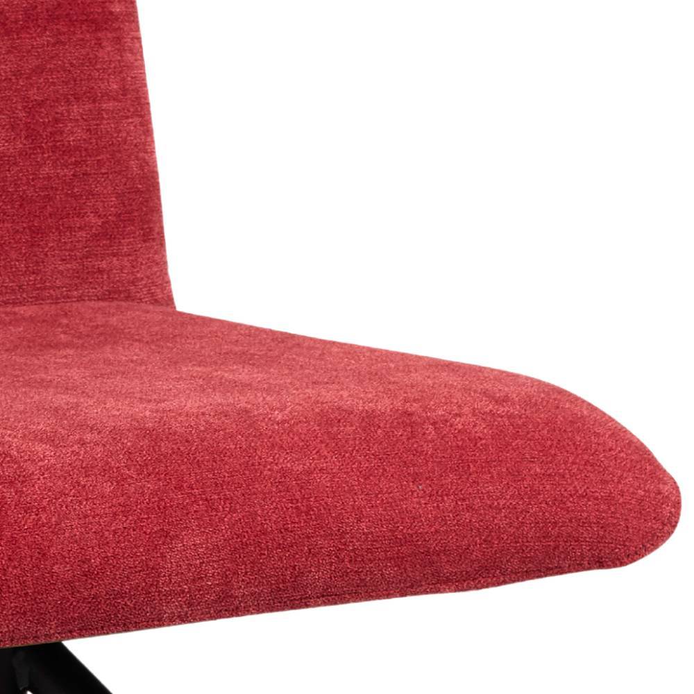 Stühle in Rot Flockstoff - Darius (2er Set)
