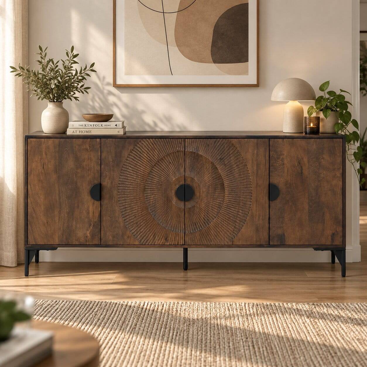 Mangholz-Sideboard in Walnussbraun - Epos
