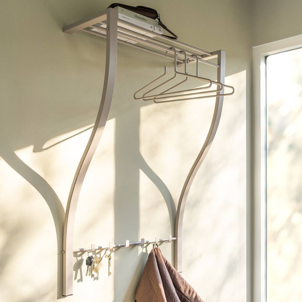Wandgarderobe aus Stahl - Trane