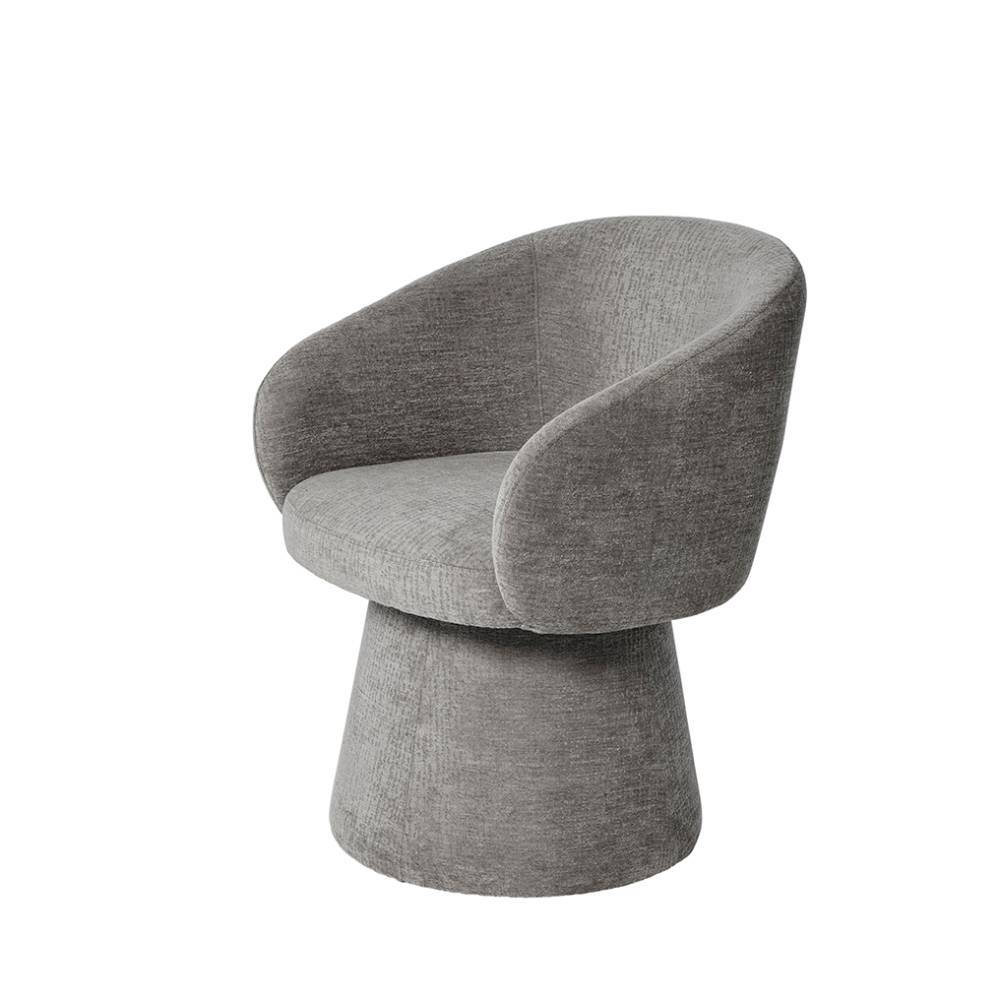 Drehbarer Loungesessel in Grau Boucle - Yanitas