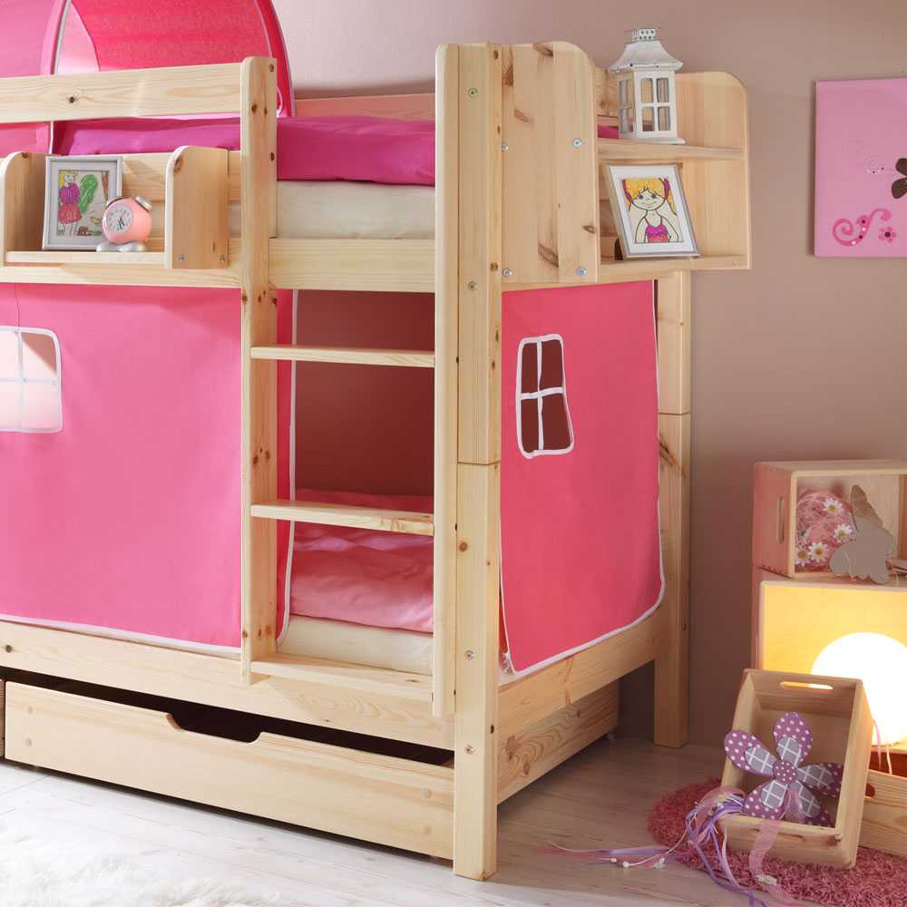 Kinderstockbett Lacey in Pink