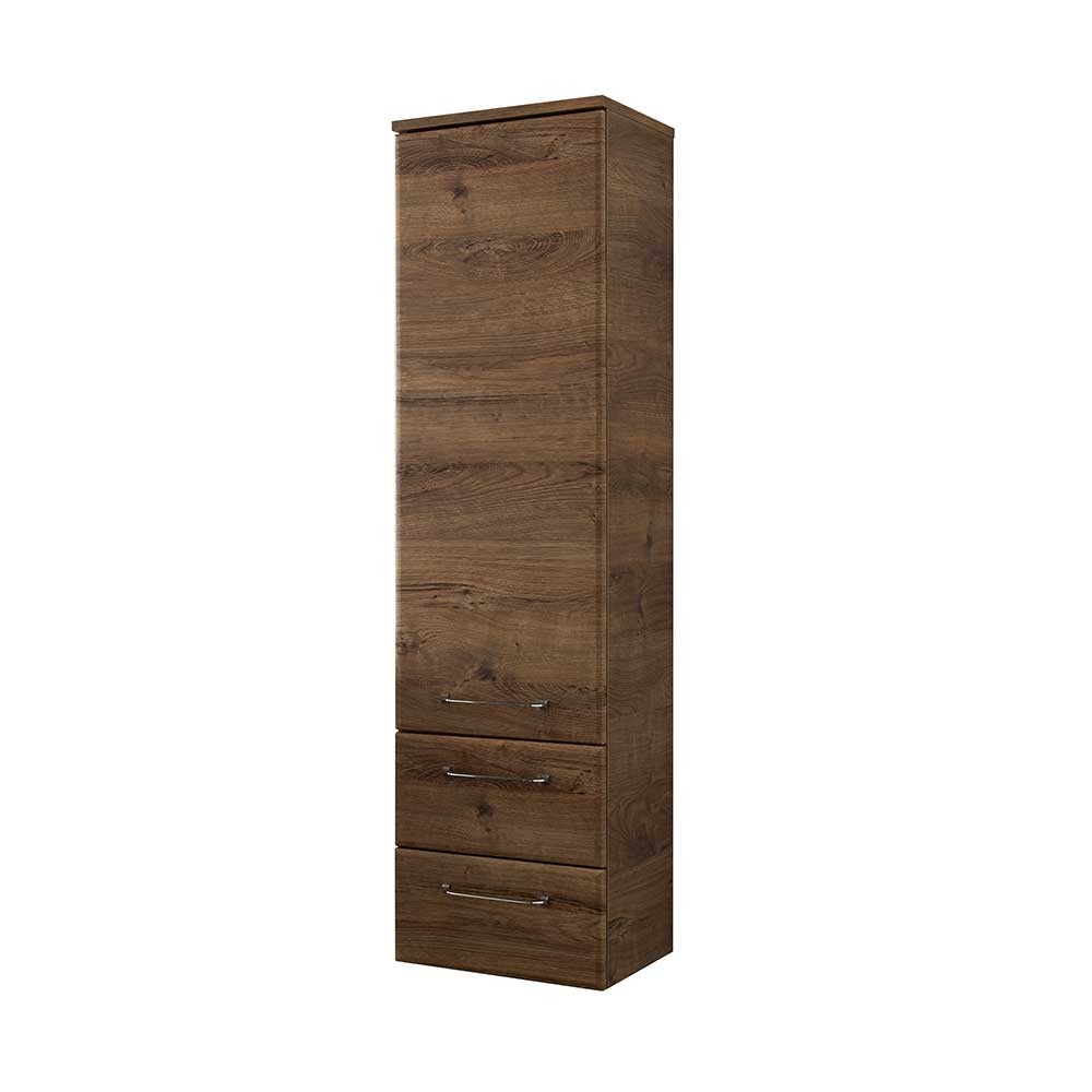 Hängender Bad-Midischrank in Eiche Dunkel - Miss X