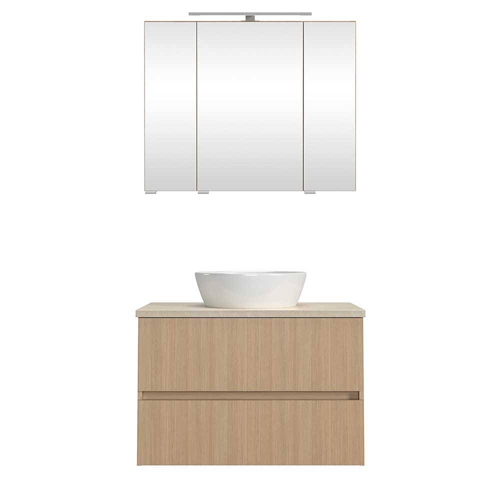 Waschkonsole und Spiegelschrank Set - Vibulam (zweiteilig)