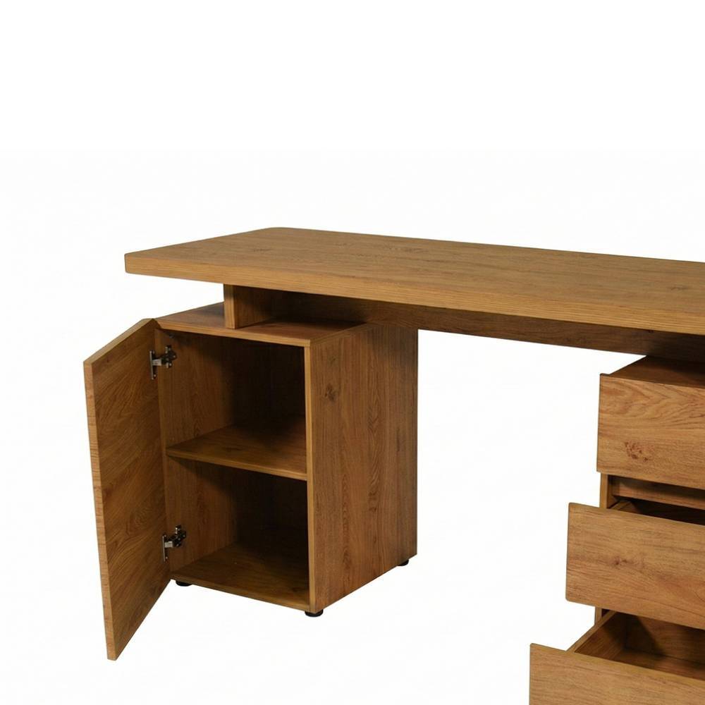 Holzoptik-Schreibtisch in Eiche Natur - Palonia