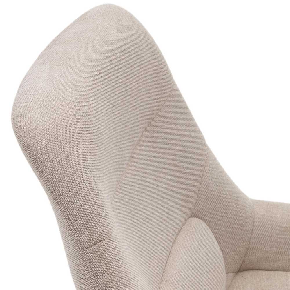 Design Sessel in Beige Chenille - Bitania