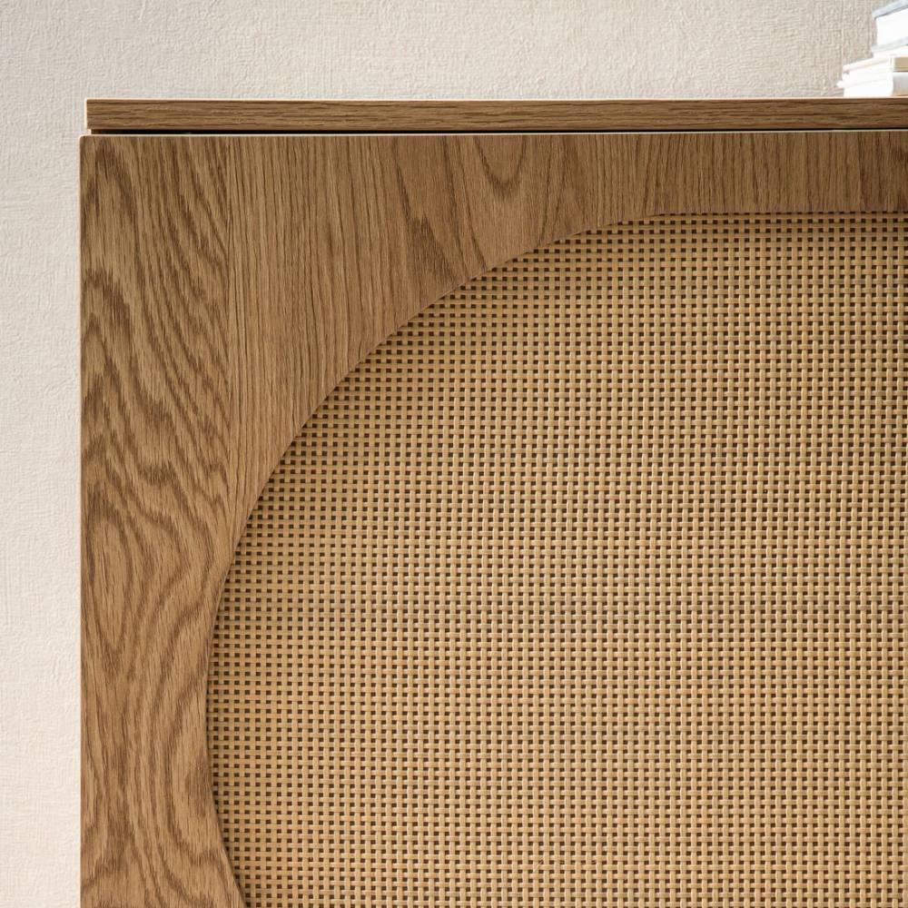 Skandi Sideboard in Eiche Optik und Beige - Kaivason