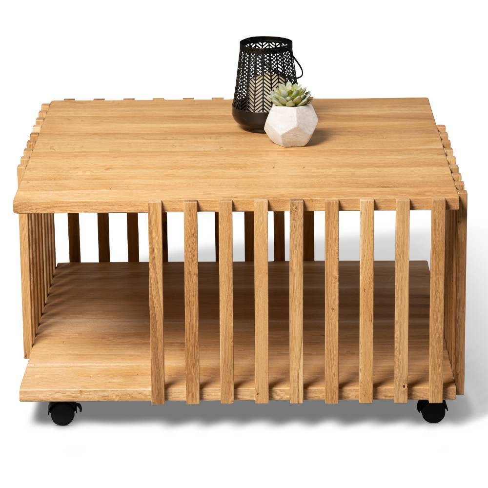 Design-Couchtisch aus Wildeiche Massivholz - Cumvento