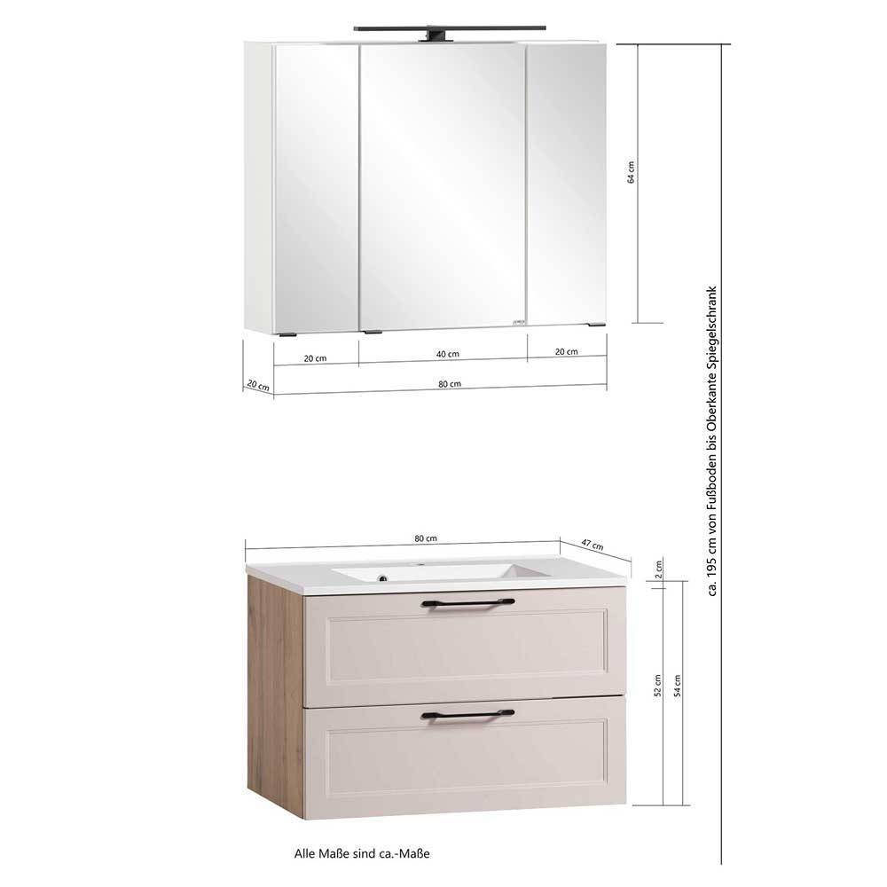 Country Flair Badeinrichtung Set - Trioto (vierteilig)