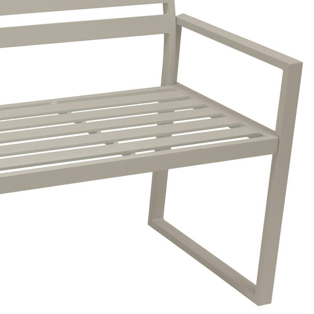 Weiße Gartenbank aus Aluminium - Lugania