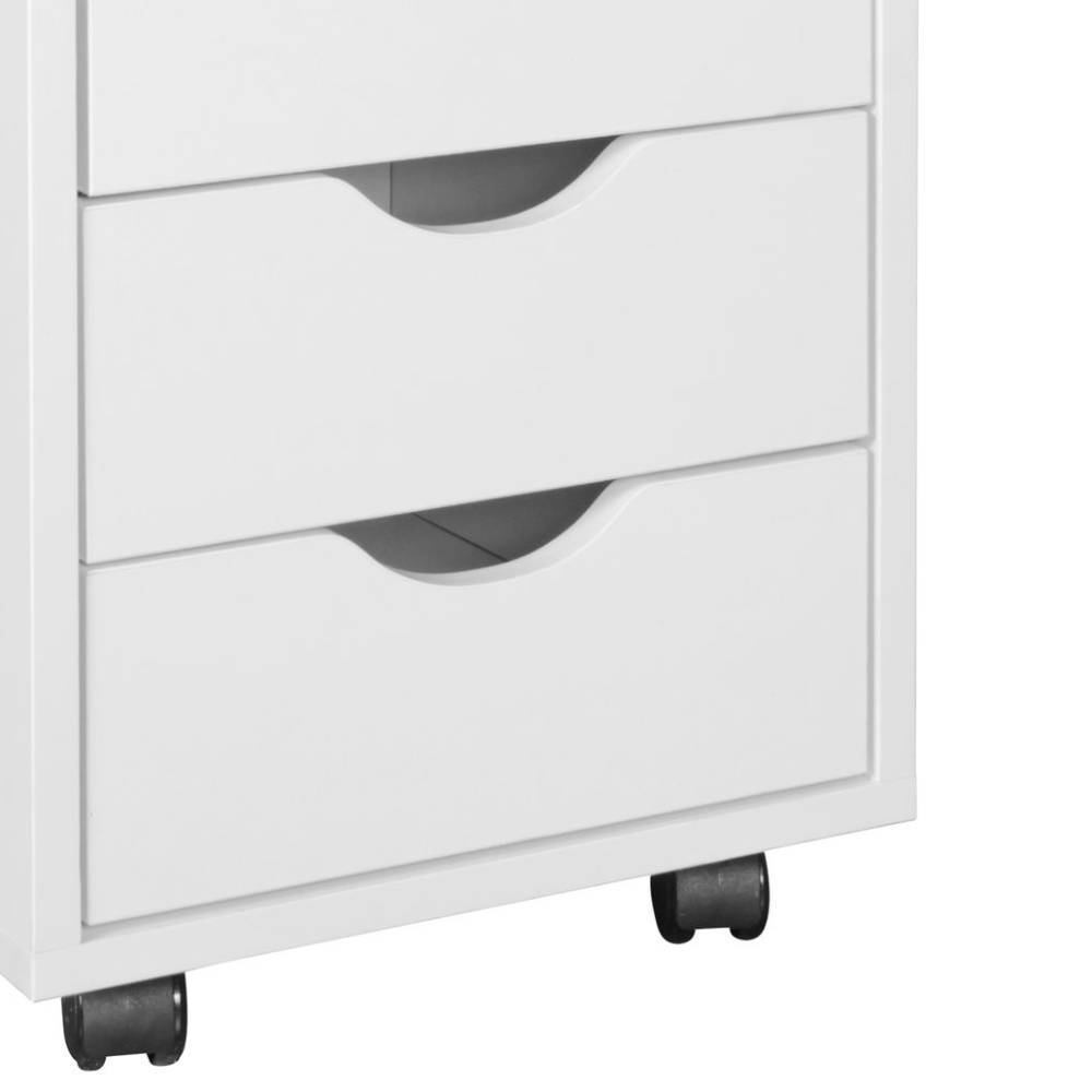 Schreibtisch Rollcontainer in Weiß - Halvona
