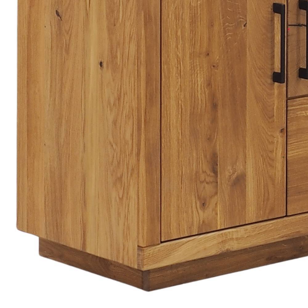 Schrank aus Eichenholz mit Glaseinsatz - Hugo
