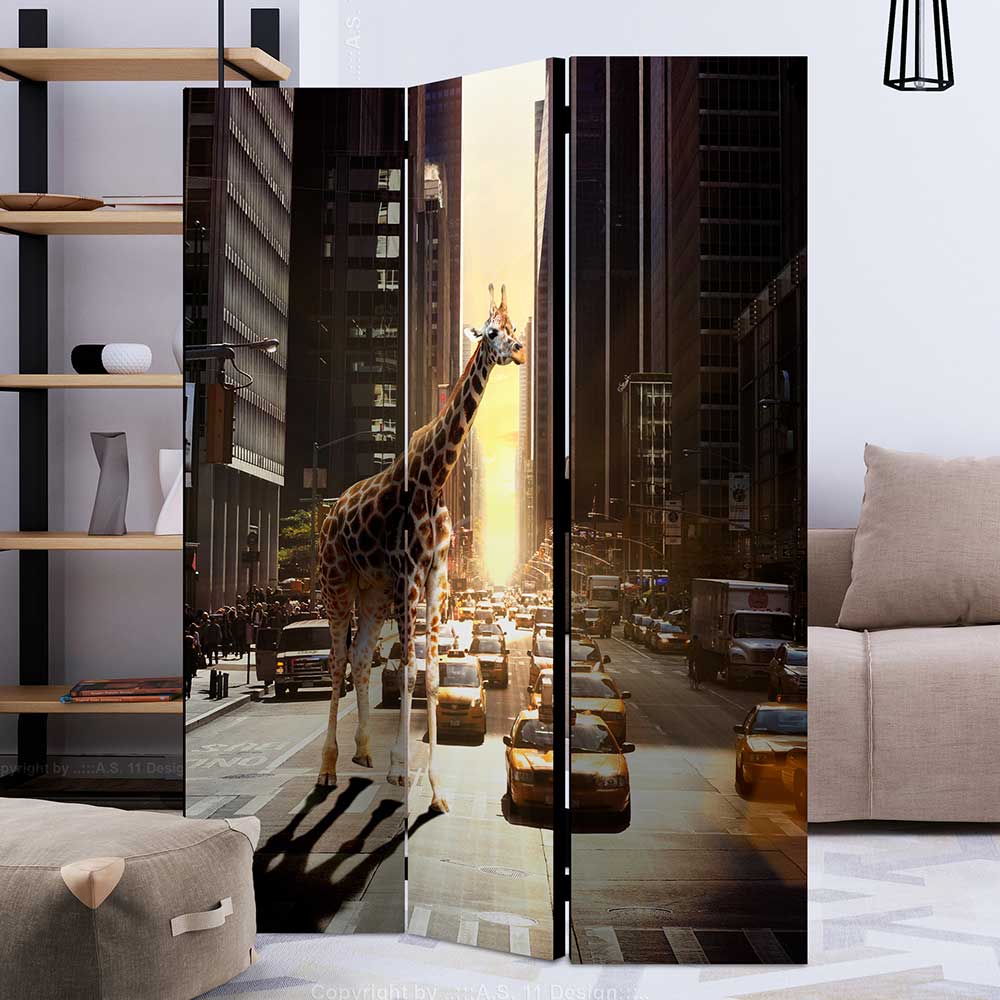 Paravent Giraffe in New York Fotokunst - Lisdonna