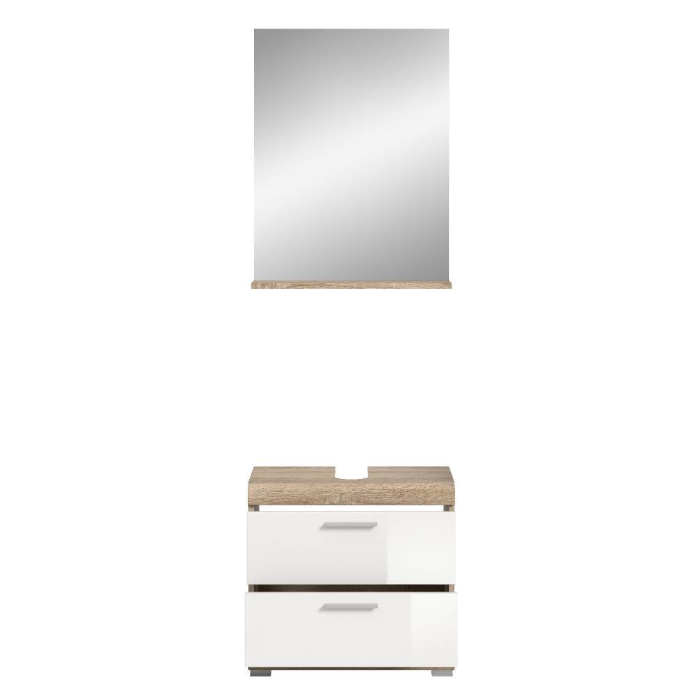 Spiegel und Waschbeckenschrank Set - Calbanyara (zweiteilig)