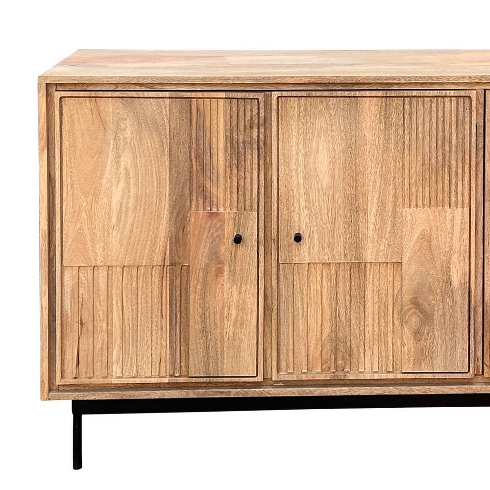 3-türige Kommode aus Mangobaum Massivholz - Peravia