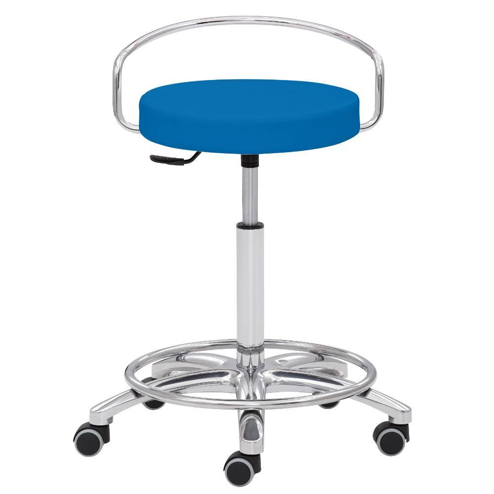 Arbeitshocker in Blau und Silber - Raidow