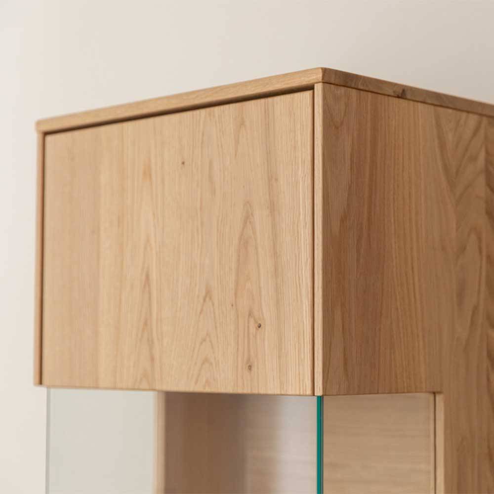 Massivholz Hängevitrine mit LED Beleuchtung - Eribella