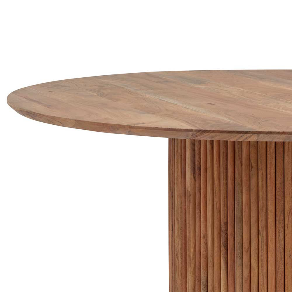 Design Säulentisch aus Akazie Massivholz - Vespania