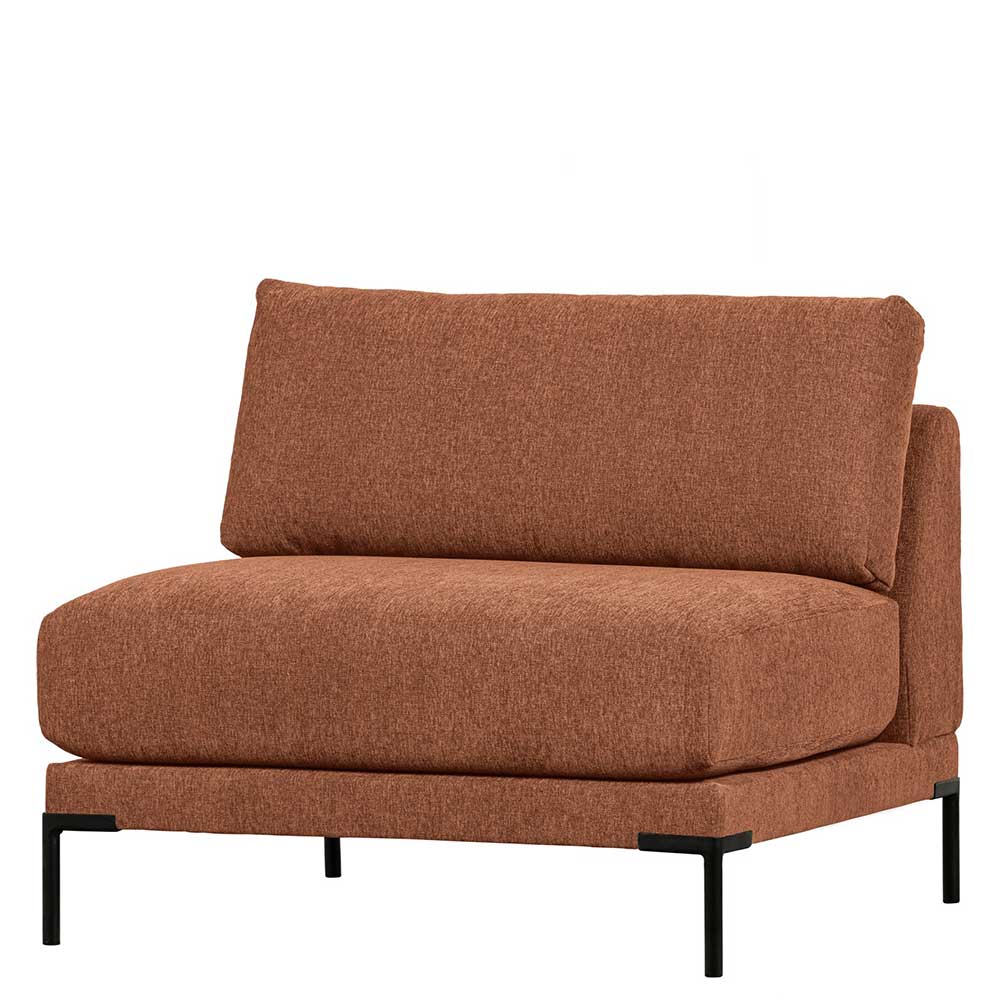 Modulsofa Element in Rost Braun Chenille - Brixx