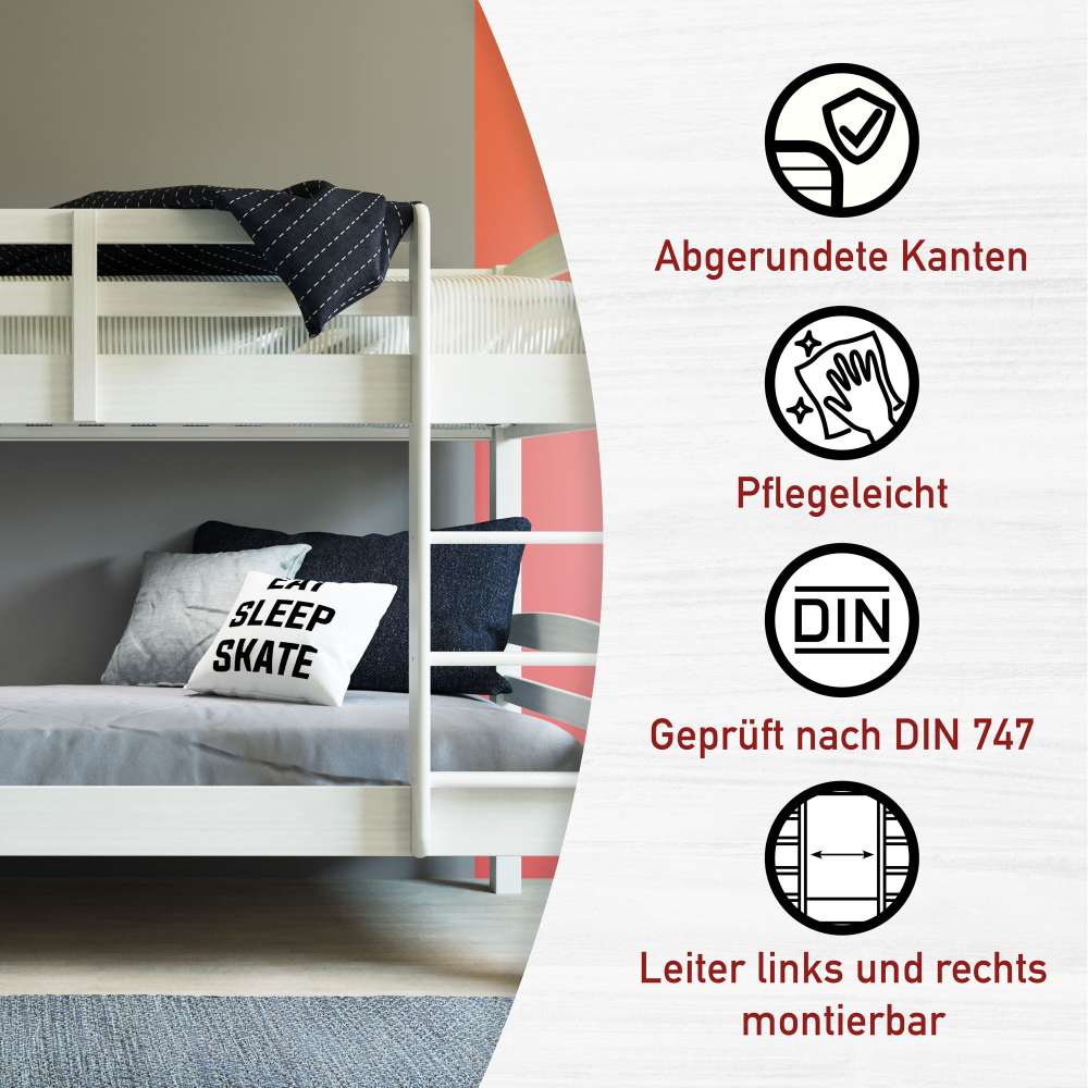 Etagenbett Nabrosia in Weiß
