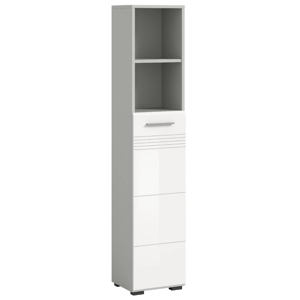 150 cm hoher Badschrank in Weiß - Queenlo