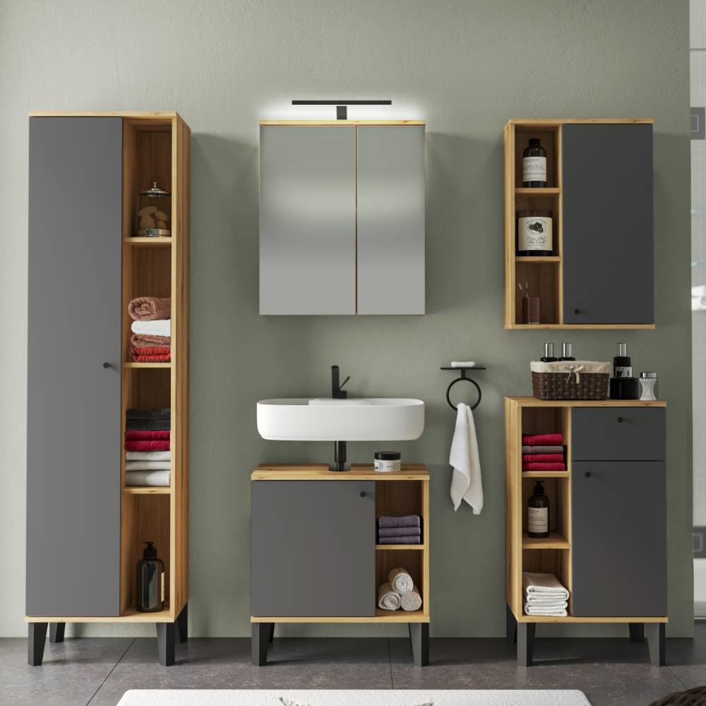 Komplettausstattung Badmöbel Set - Niniana (fünfteilig)