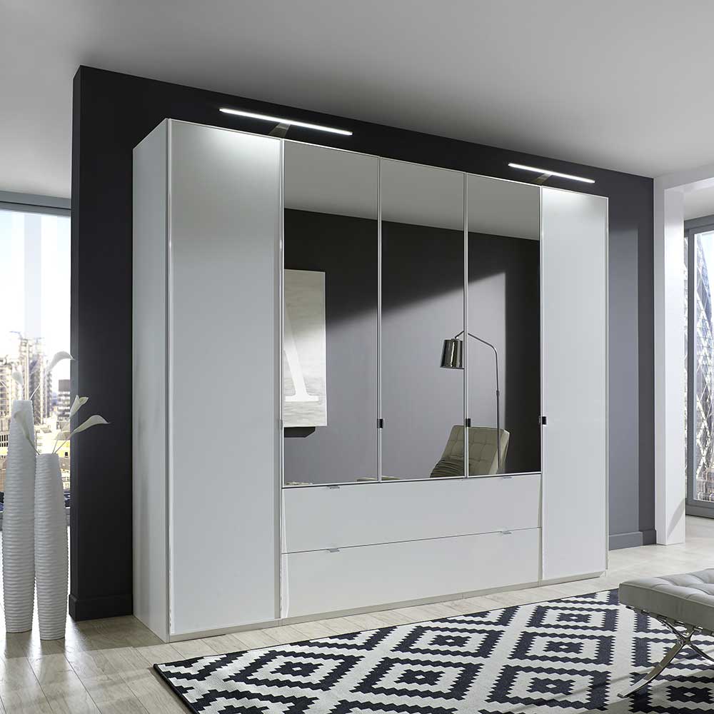 Schlafzimmer Kleiderschrank Mambo in Weiß Spiegel