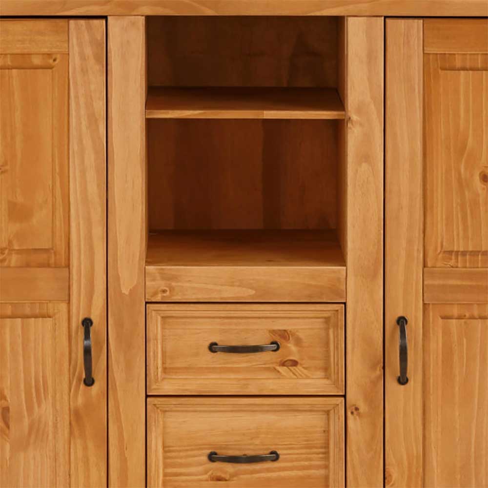 Landhaus Highboard aus Kiefer Massivholz - Major