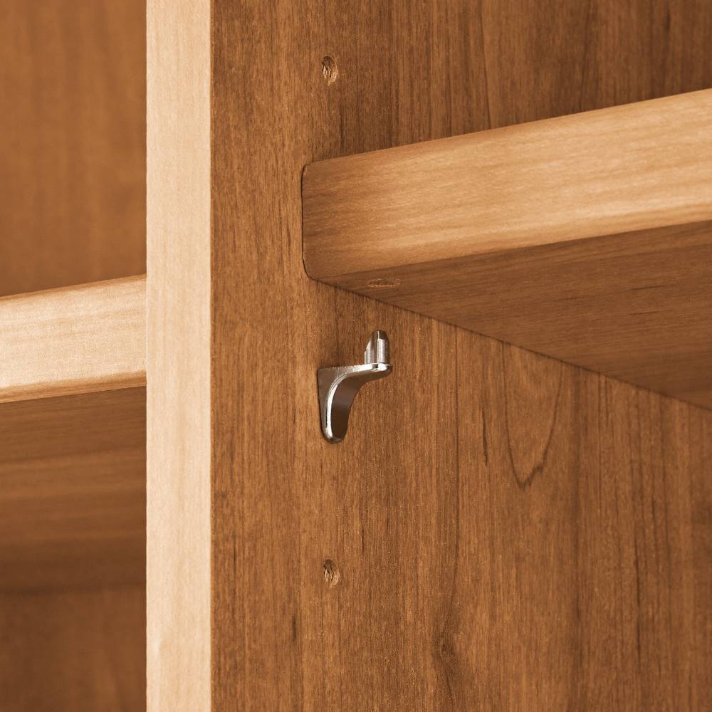5-türiger Kleiderschrank mit Glas in Weiß - Crucav