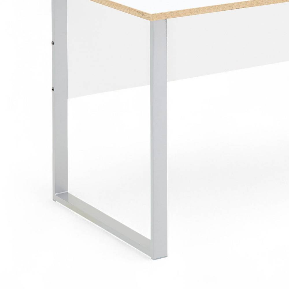 Bürotisch in Weiß und Eiche Optik - Anesto