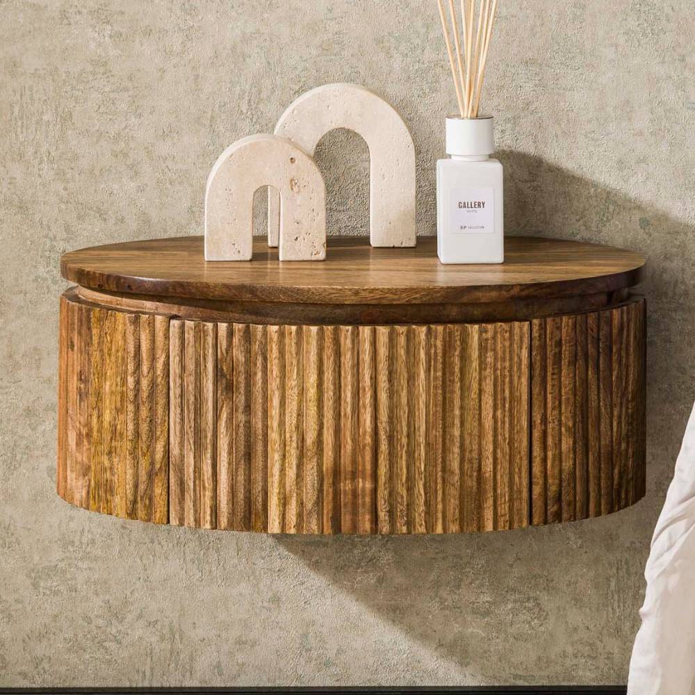 Hänge-Design-Nachtkommode aus Mangoholz - Alde