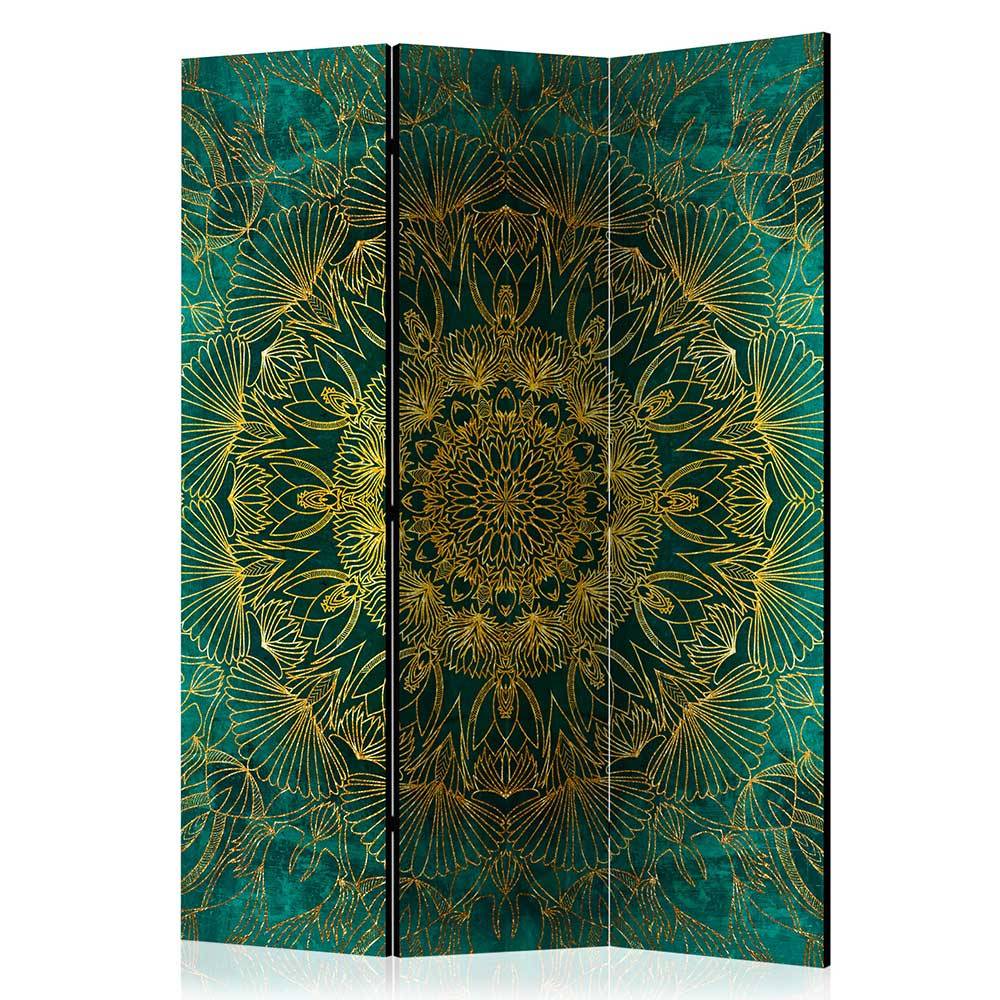 Leinwand Paravent mit orientalischem Mandala - Tsinati