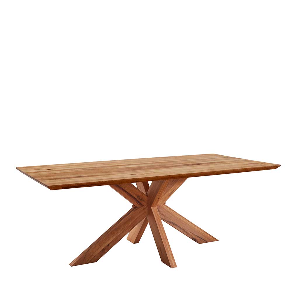 Holztisch mit Schweizer Kante aus Zerreiche - Malka